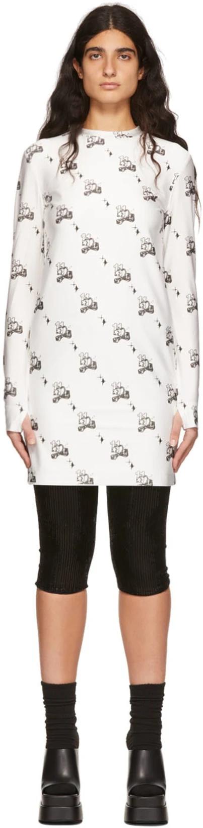 White Artwork Dress by WE11DONE