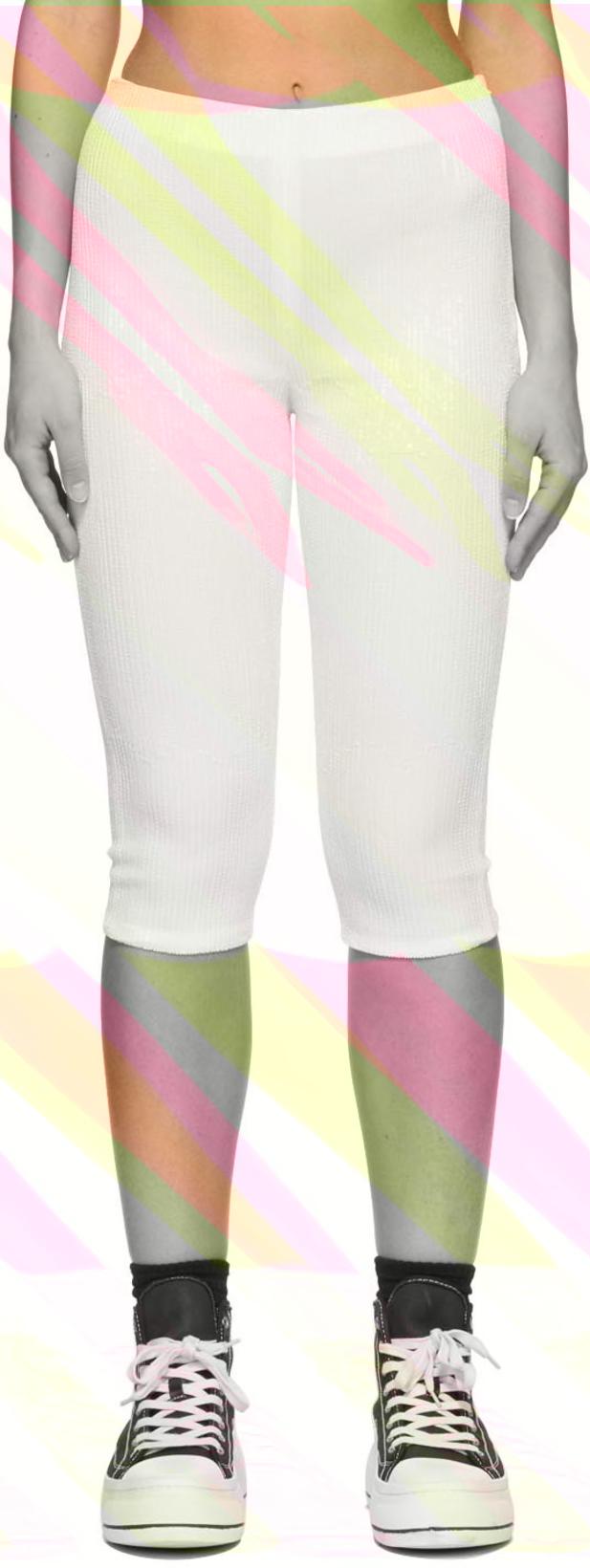 White Sequin Shorts by WE11DONE