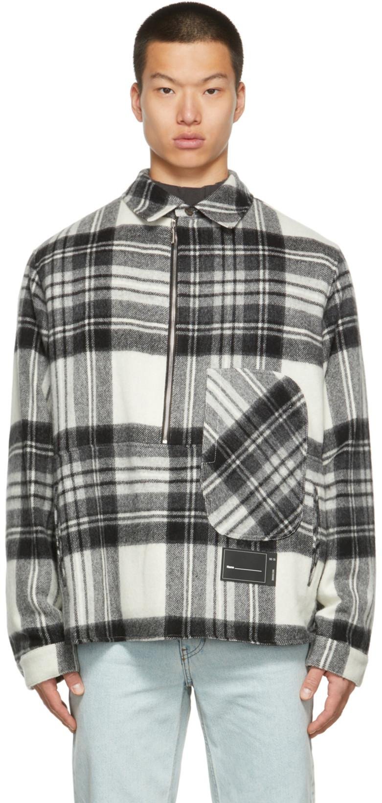 Wool Check Anorak Shirt by WE11DONE | jellibeans