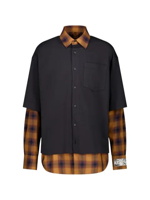 flannel check-pattern shirt by WE11DONE