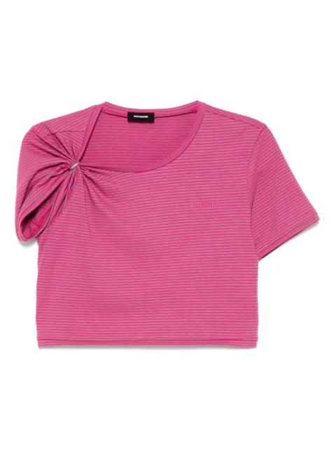 gathered cropped T-shirt by WE11DONE