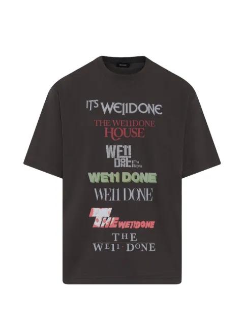 graphic-logo T-shirt by WE11DONE