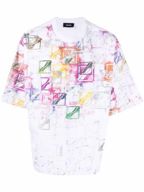 graphic logo-print cotton T-shirt by WE11DONE