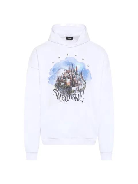 graphic-print hoodie by WE11DONE