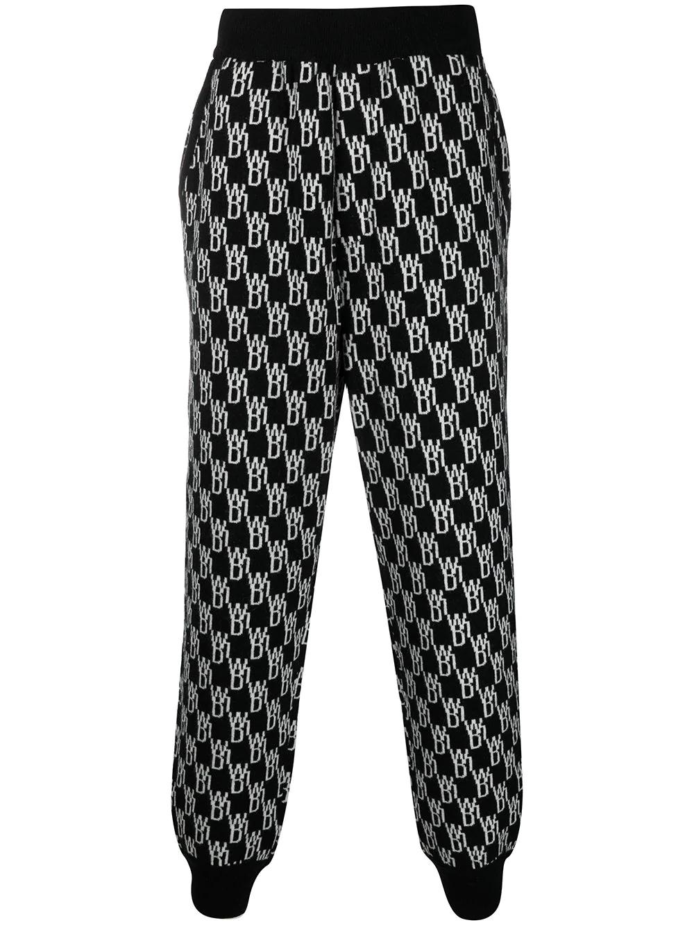 intarsia knit track trousers by WE11DONE