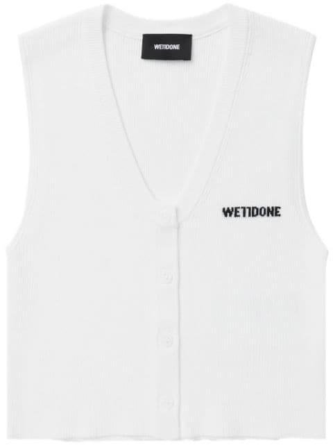 knitted logo vest by WE11DONE