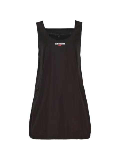 layered logo-print dress by WE11DONE