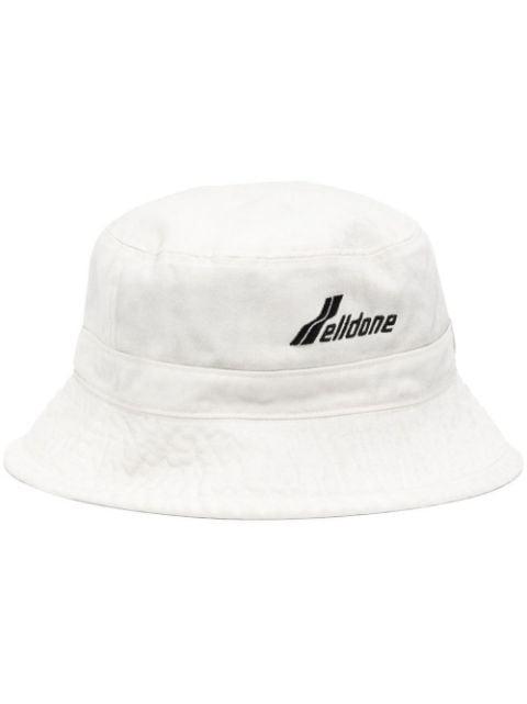 logo-embroidered bucket hat by WE11DONE