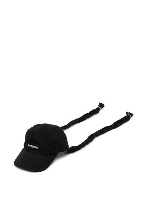 logo-embroidered cap by WE11DONE