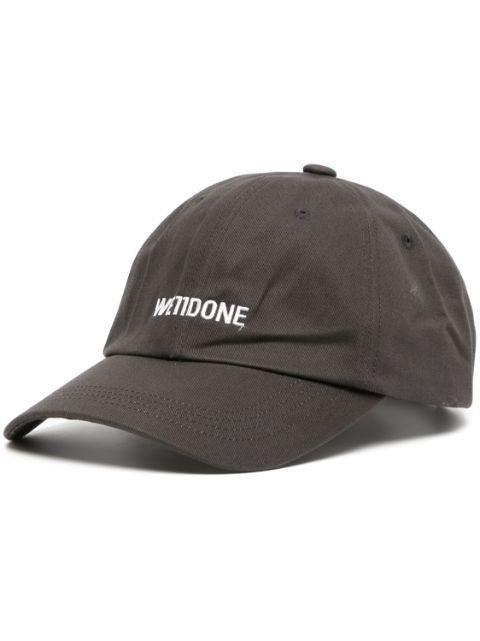 logo-embroidered cotton cap by WE11DONE