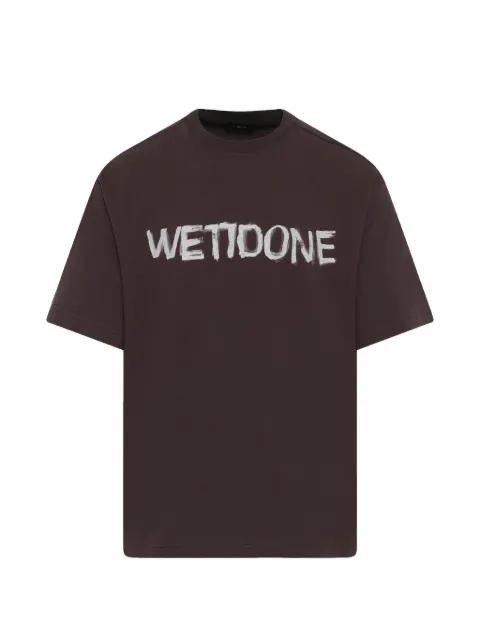 logo-painted T-shirt by WE11DONE
