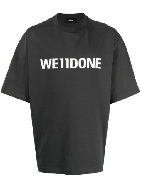 logo-print T-shirt by WE11DONE