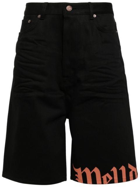 logo-print bermuda shorts by WE11DONE