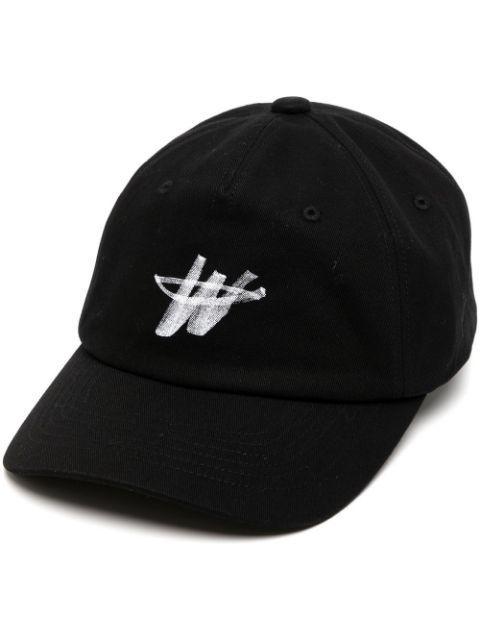 logo-print detail baseball cap by WE11DONE