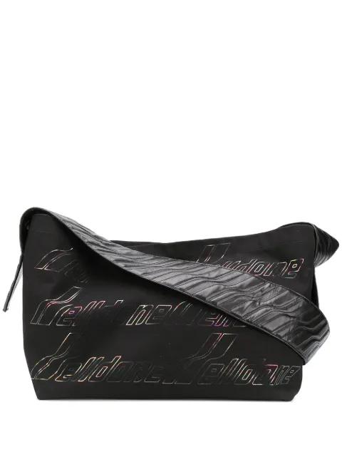 logo-print shoulder bag by WE11DONE