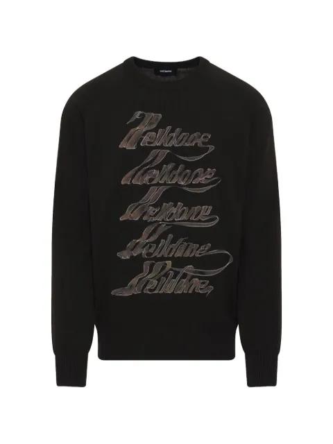 logo-print sweater by WE11DONE