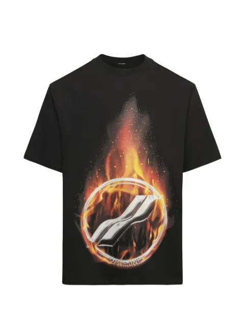 meteor-print T-shirt by WE11DONE