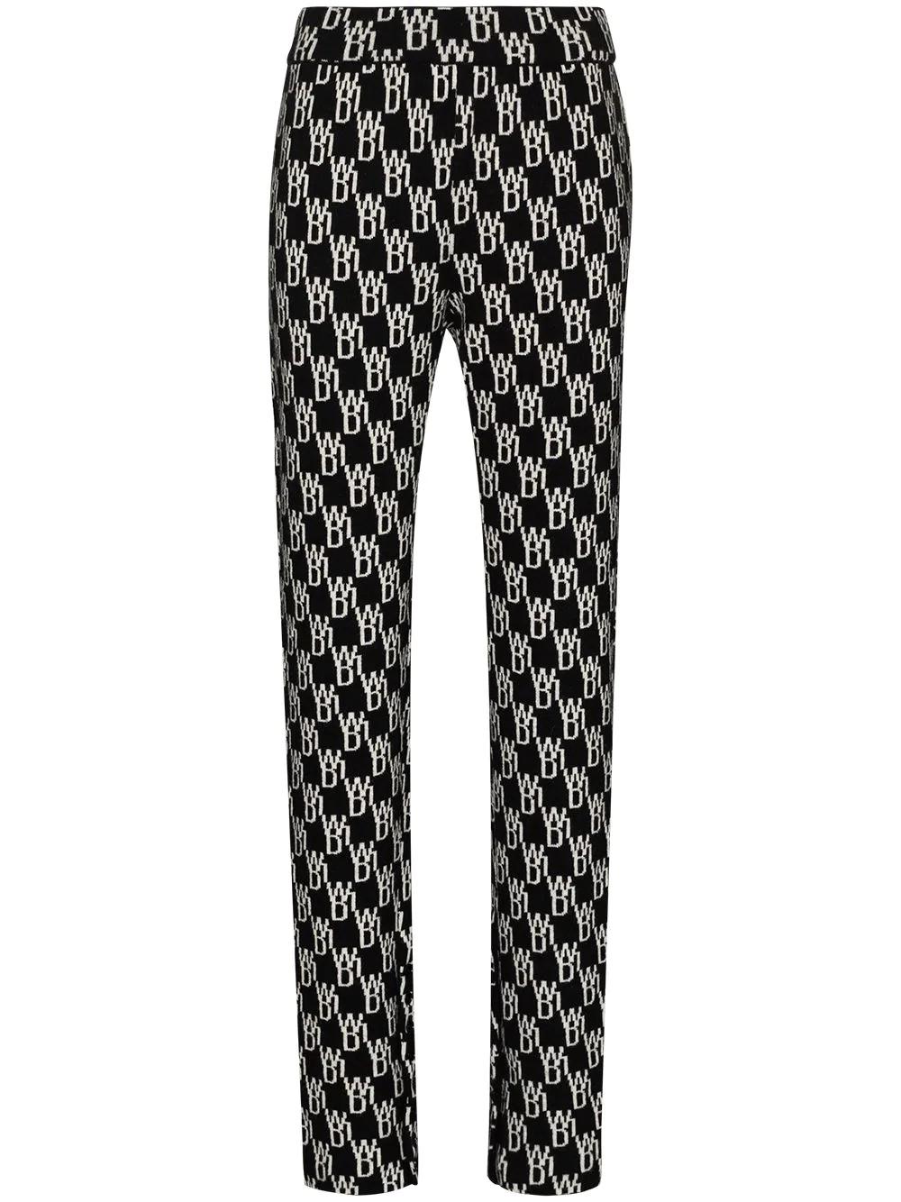 monogram knitted trousers by WE11DONE