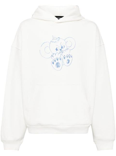 monster-print cotton hoodie by WE11DONE