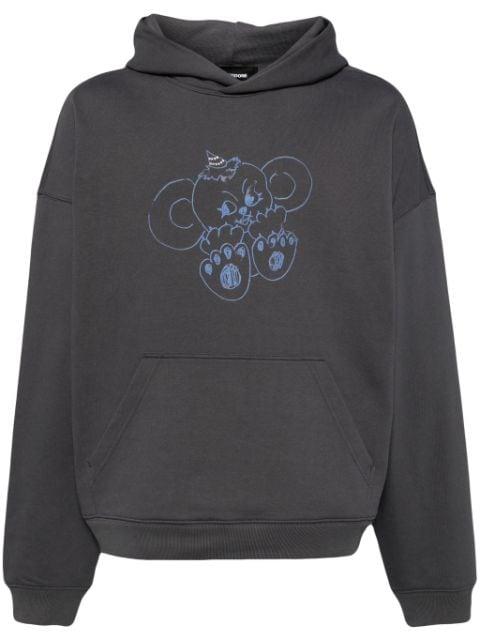 monster-print cotton hoodie by WE11DONE