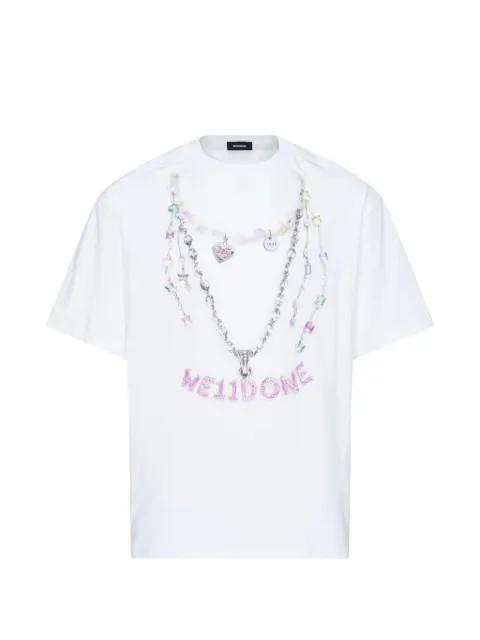 necklace-print T-shirt by WE11DONE