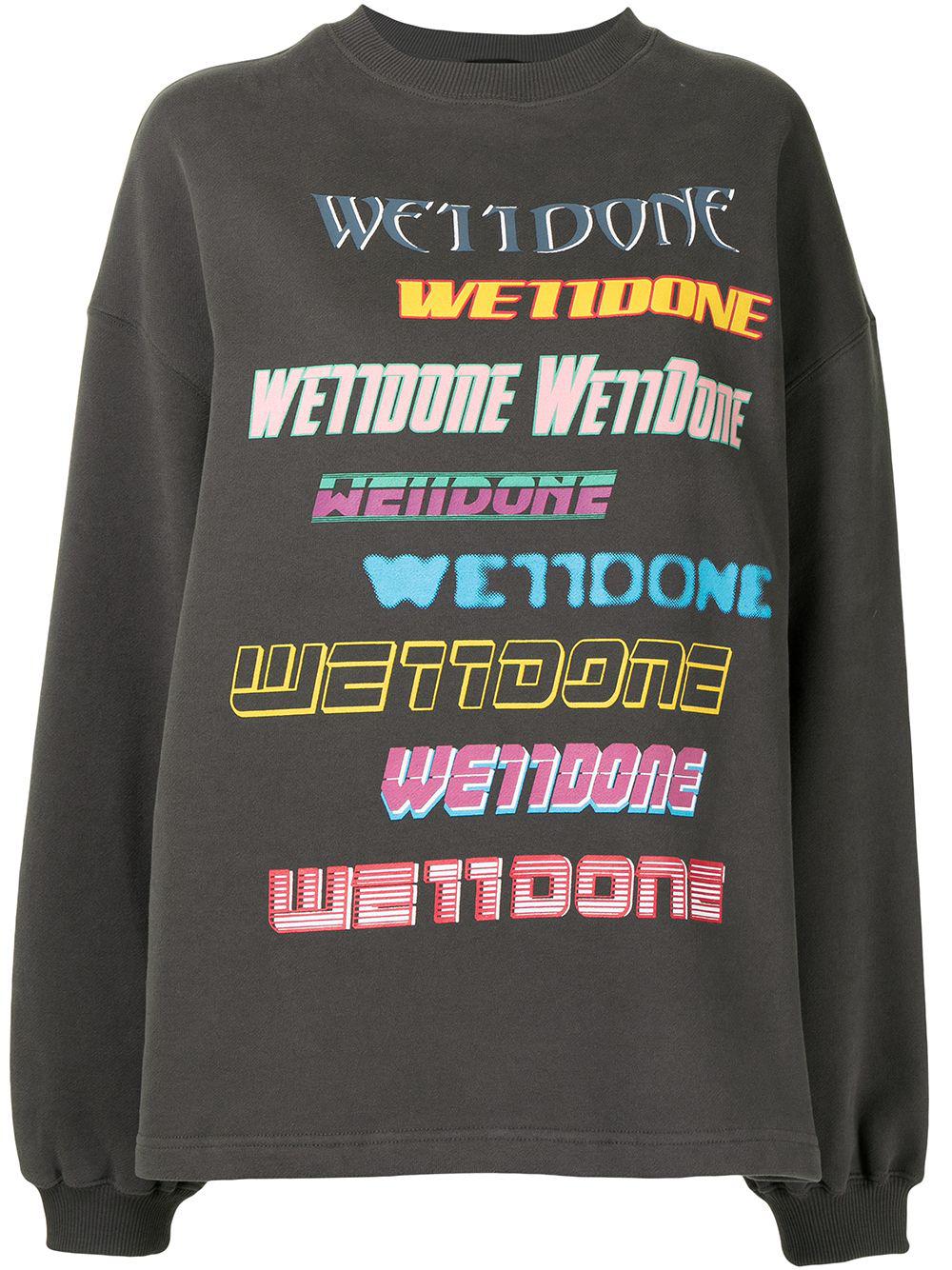oversized logo print sweatshirt by WE11DONE
