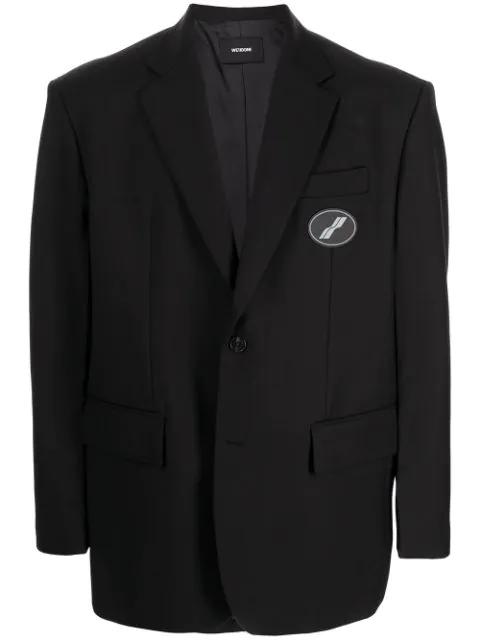 oversized suit logo-patch blazer by WE11DONE