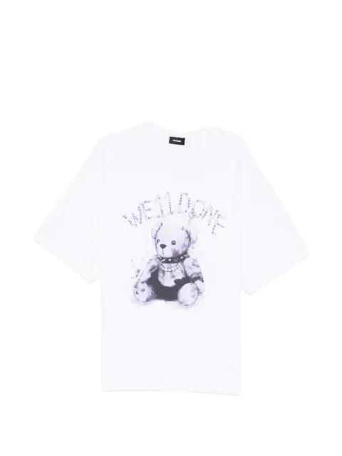 punky teddy-bear printed T-shirt by WE11DONE