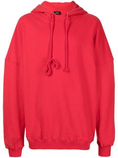 rear-logo oversized hoodie by WE11DONE