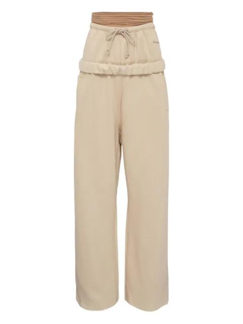 rolled-up track pants by WE11DONE