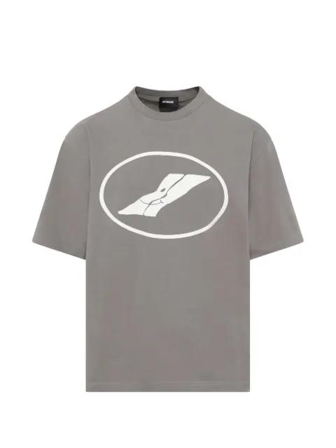 round-neck logo-detail T-shirt by WE11DONE