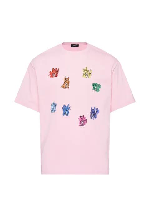 sticker-print T-shirt by WE11DONE