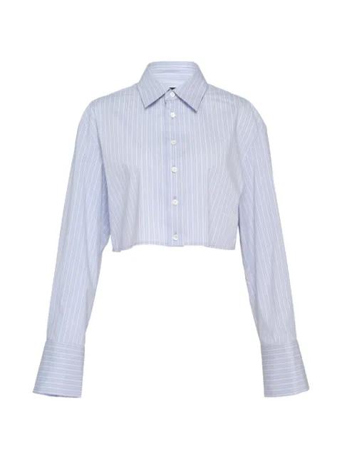 striped cropped shirt by WE11DONE