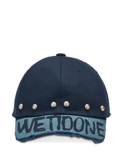 studded distressed baseball cap by WE11DONE