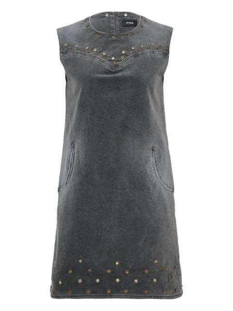 studded-embellishment mini dress by WE11DONE