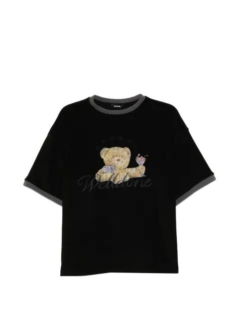 teddy-bear print T-shirt by WE11DONE