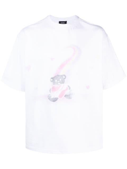 teddy bear-print cotton T-shirt by WE11DONE