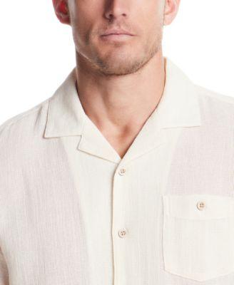 Men's Airtex Regular-Fit Textured Button-Down Camp Shirt by WEATHERPROOF VINTAGE