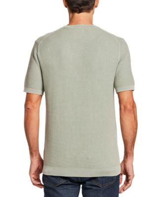 Men's Short-Sleeve Brick 100% Cotton Crewneck Sweater by WEATHERPROOF VINTAGE