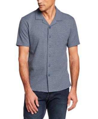 Men's Short-Sleeve Button-Down Variegated Coatfront Knit Shirt by WEATHERPROOF VINTAGE
