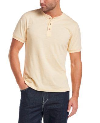 Men's Short-Sleeve Melange Henley Shirt by WEATHERPROOF VINTAGE