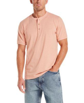 Men's Short-Sleeve Melange Henley Shirt by WEATHERPROOF VINTAGE