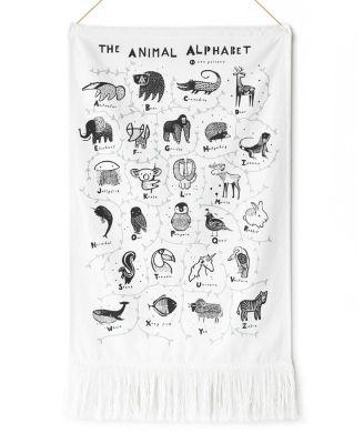 Animal Alphabet Printed Tapestry - All Ages by WEE GALLERY