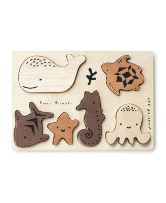 Wooden Tray Puzzle - Ocean Animals by WEE GALLERY