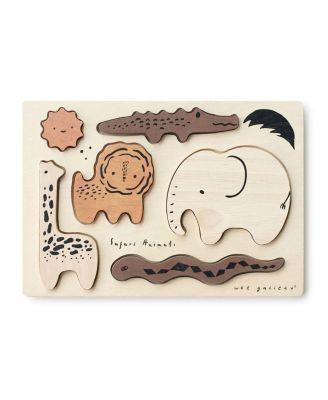 Wooden Tray Puzzle - Safari Animals by WEE GALLERY