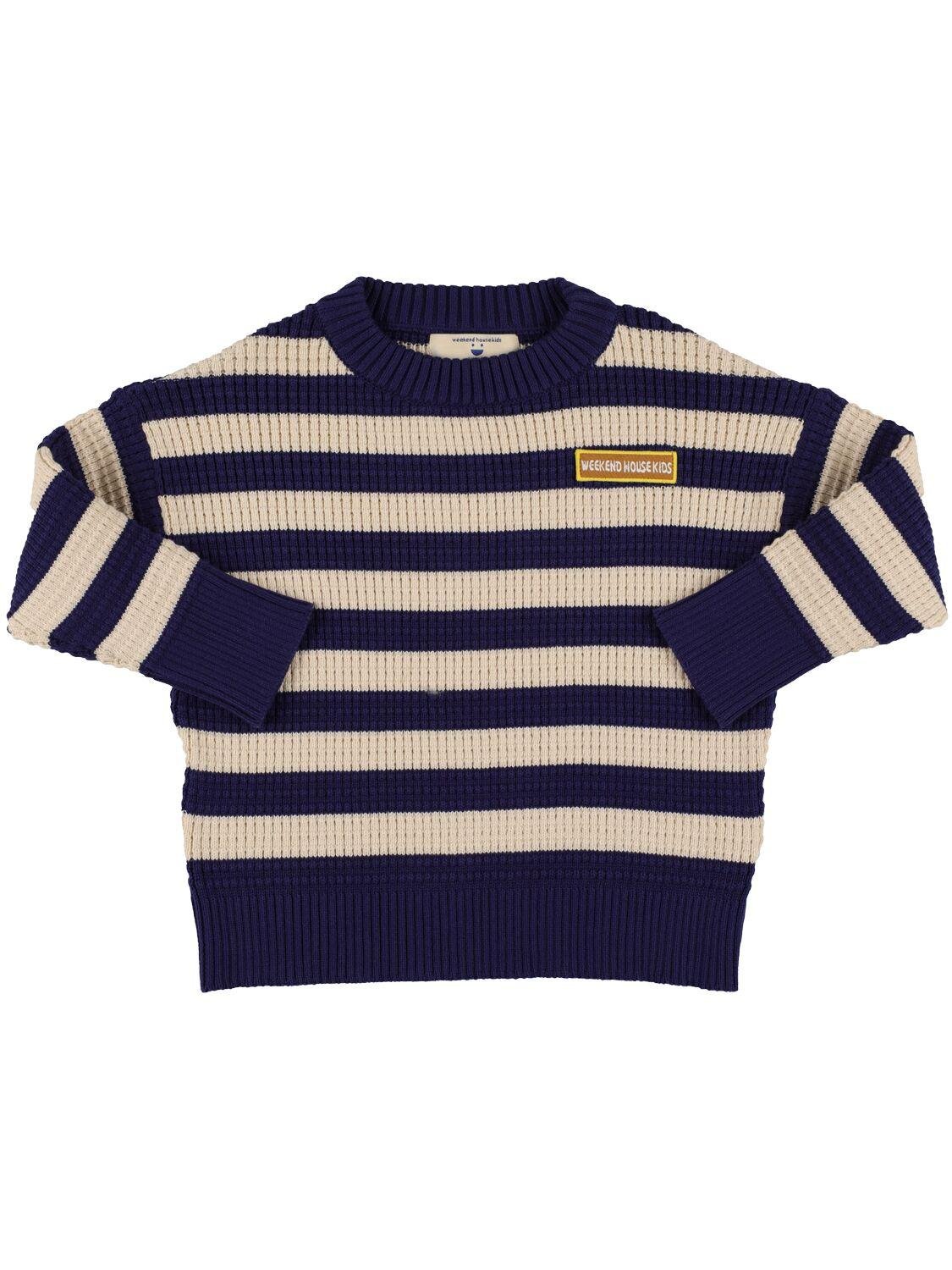 Striped Cotton Knit Sweater by WEEKEND HOUSE KIDS