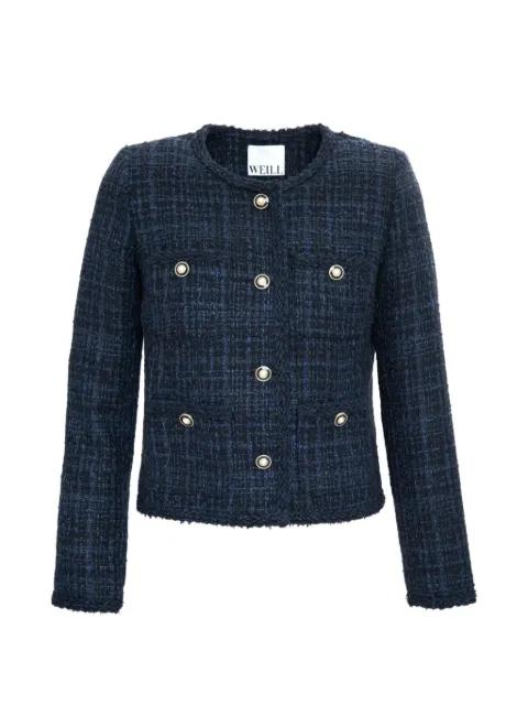 braided-trim tweed jacket by WEILL PARIS