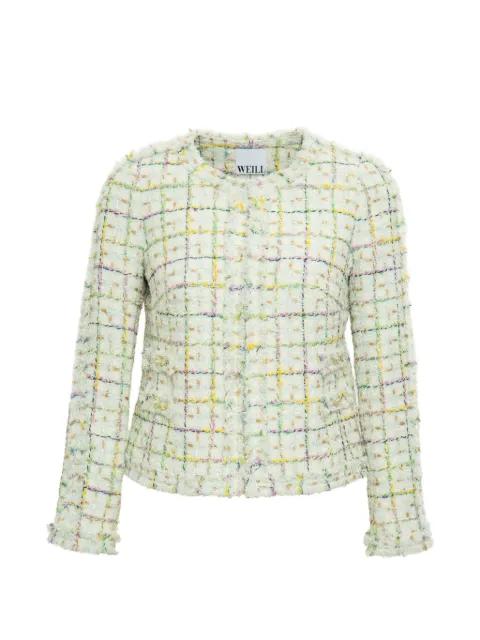 braided-trim tweed jacket by WEILL PARIS