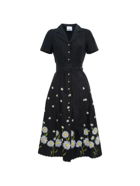 embroidered cotton shirt dress by WEILL PARIS