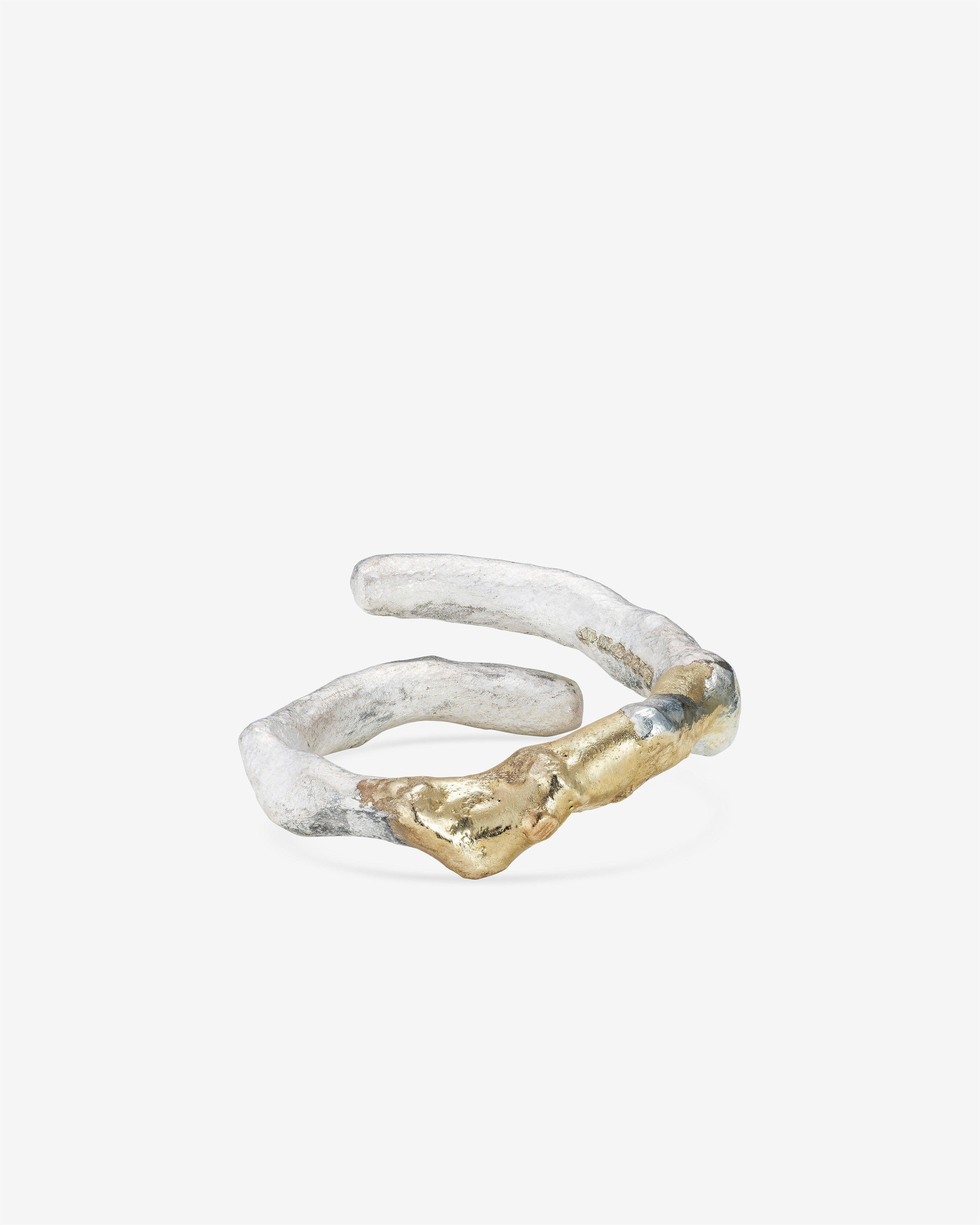 Weinan Pan  - Bone Ring No4 -  (Silver, Yellow Gold) by WEINAN PAN